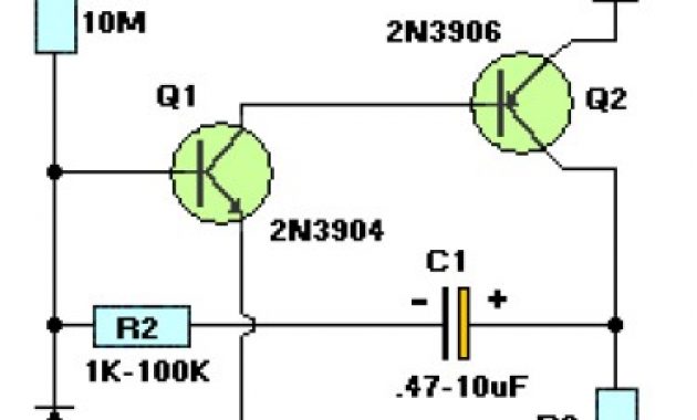 2 Transistor LED Flasher Circuit Diagram – Electronic Schematic Diagram