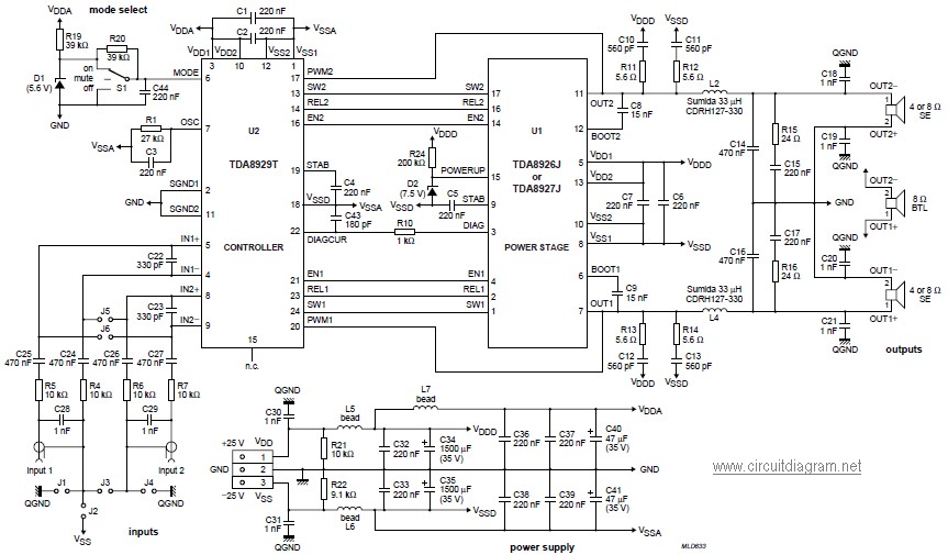 TDA8929T Class-D Audio Power Amplifier | Electronic ...