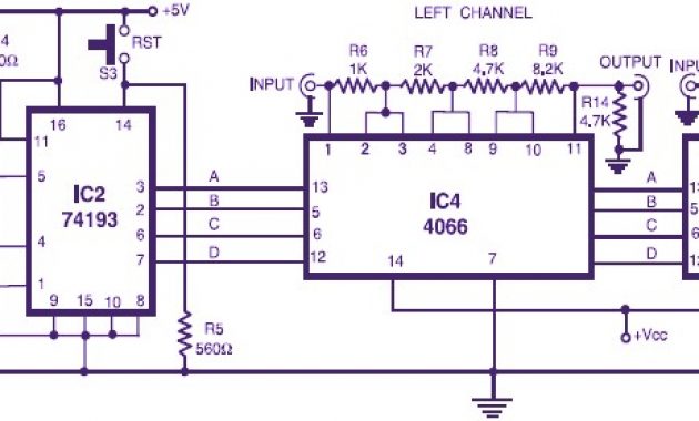 stereo digital volume control – Electronic Schematic Diagram