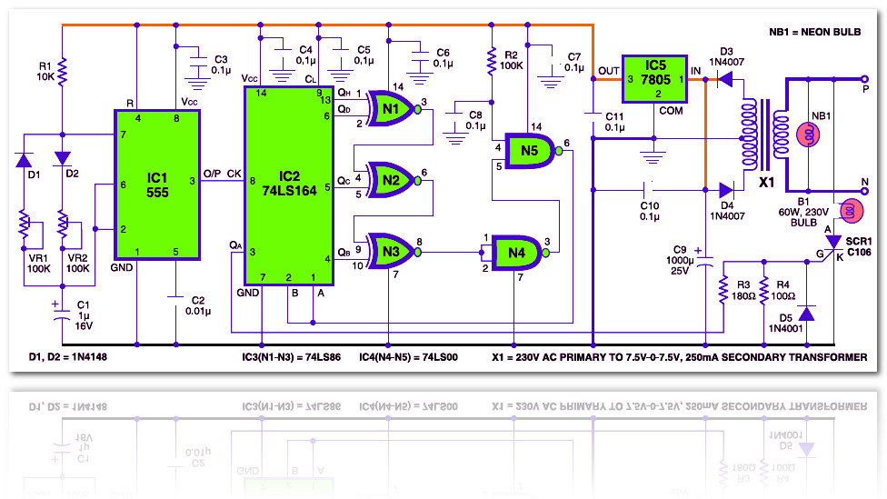 Electronic Candle Circuit using TTL IC | Electronic ...