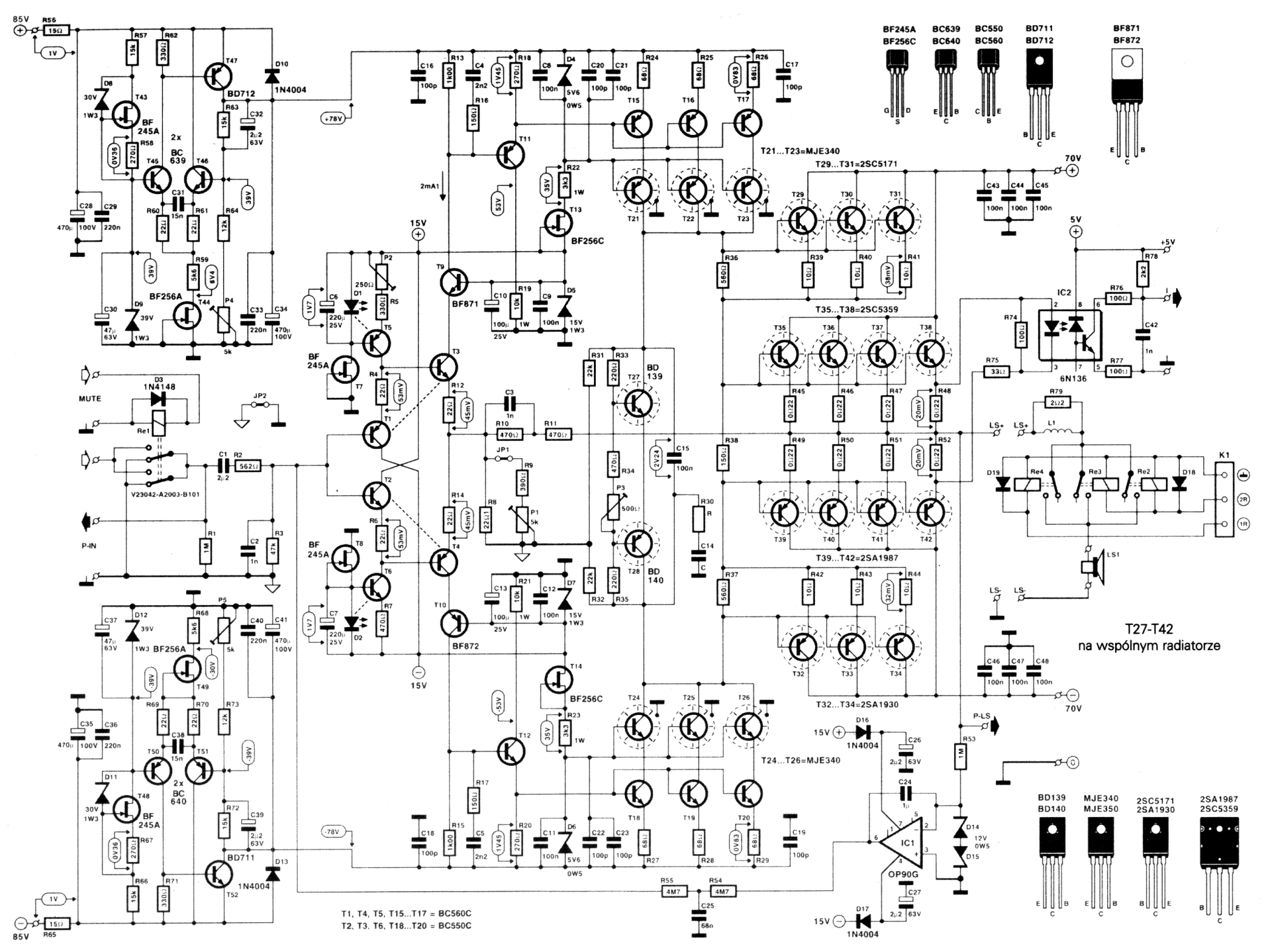 Mosfet Power Amplifier Circuit Diagram With Pcb Layout ...