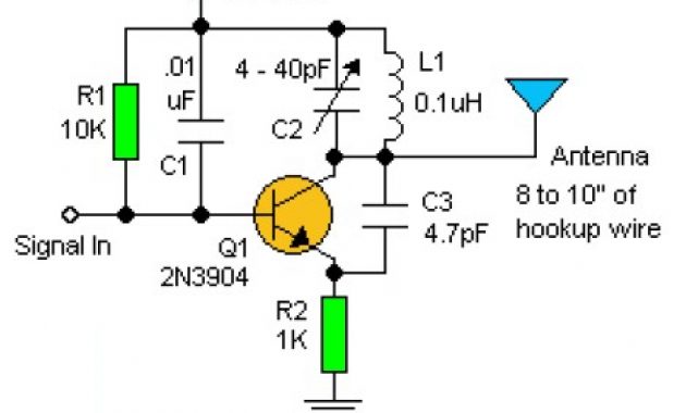 Basic Rf Oscillator Circuit Electronic Electronic Schematic Diagram 1338