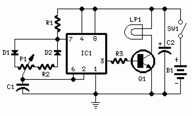 3V Lamp Brightness Controller | Electronic Schematic Diagram