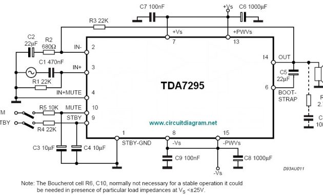 TDA7295 amplifier | Electronic Schematic Diagram