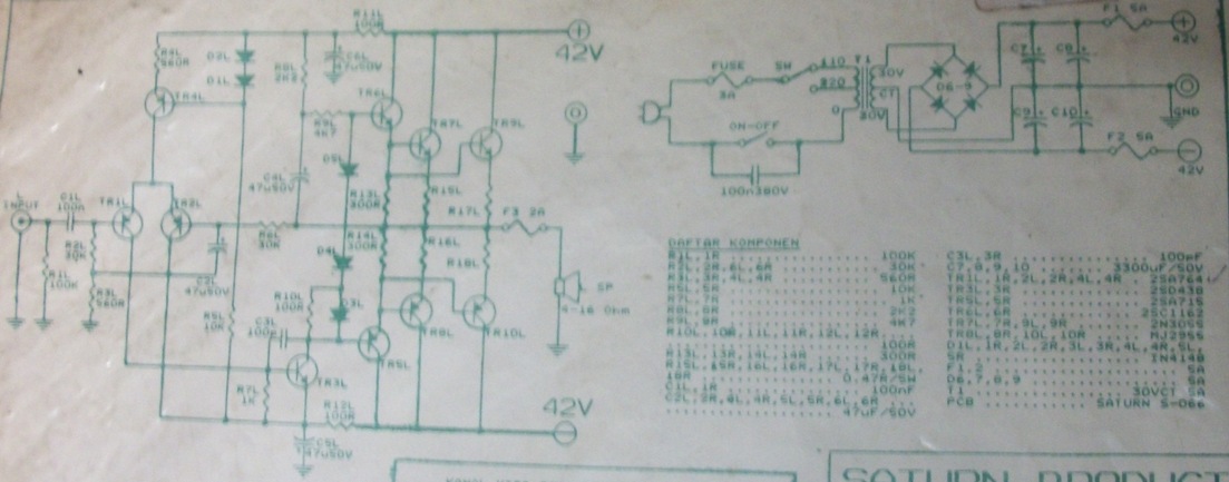 300w Ocl Power Amplifier Electronic Schematic Diagram