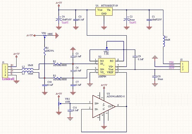Load Cell Amplifier Schematic | Electronic Schematic Diagram