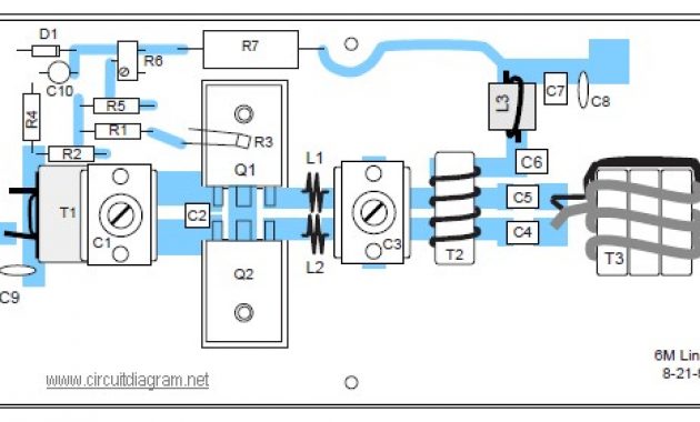 MOSFET Linear Amplifier 300W/50MHz | Electronic Schematic Diagram