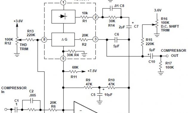 Hi-Fi Compressor with Pre-emphasis | Electronic Schematic Diagram