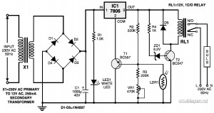 Automatic Light Controller | Electronic Schematic Diagram