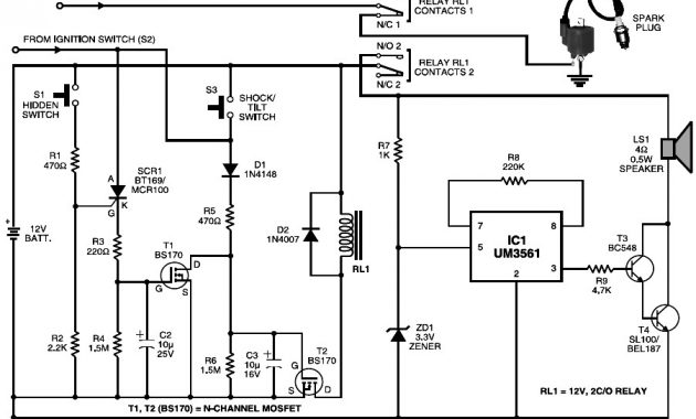 Cheap Motorcycle Alarm | Electronic Schematic Diagram