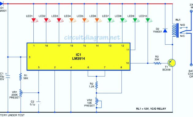 Simple Battery Level Indicator | Electronic Schematic Diagram