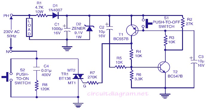 Solidstate Automatic Power-Off on Mains Failing | Electronic Schematic ...